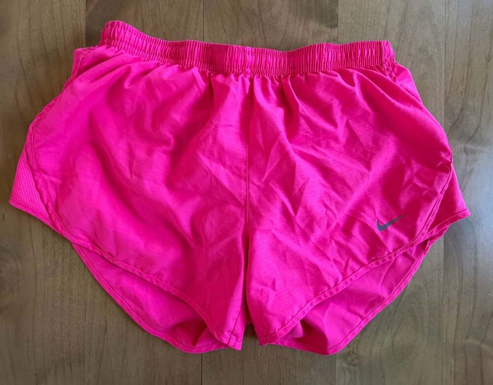 Nike Dri-Fit Pink Running Athletic Shorts With Back Zipper Pocket Small